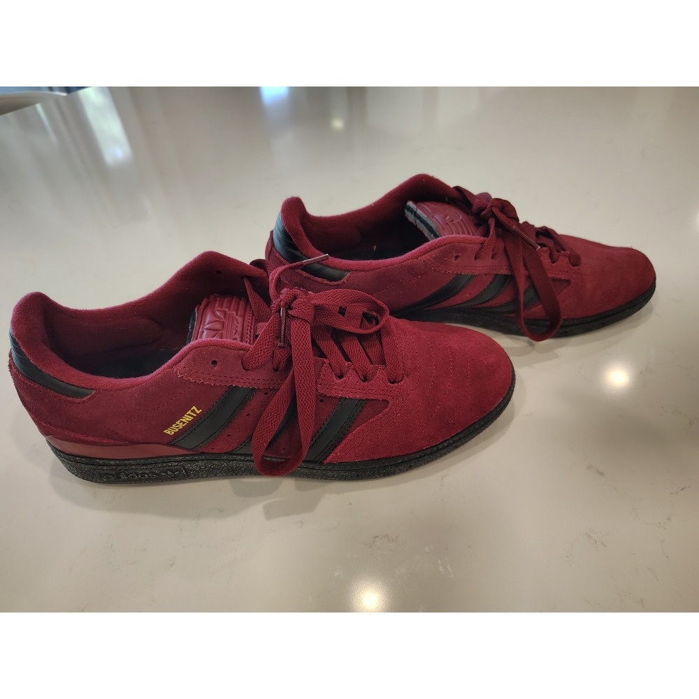 Adidas Busenitz Pro Mens Size 9 Burgundy Black Suede Skate Shoes Skateboarding